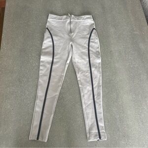 Gray ponte Leggings with Black Accents